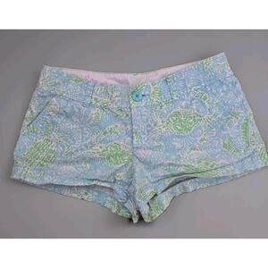 Lilly Pulitzer The‎ Walsh Short Aqua Blue And Green Size 6